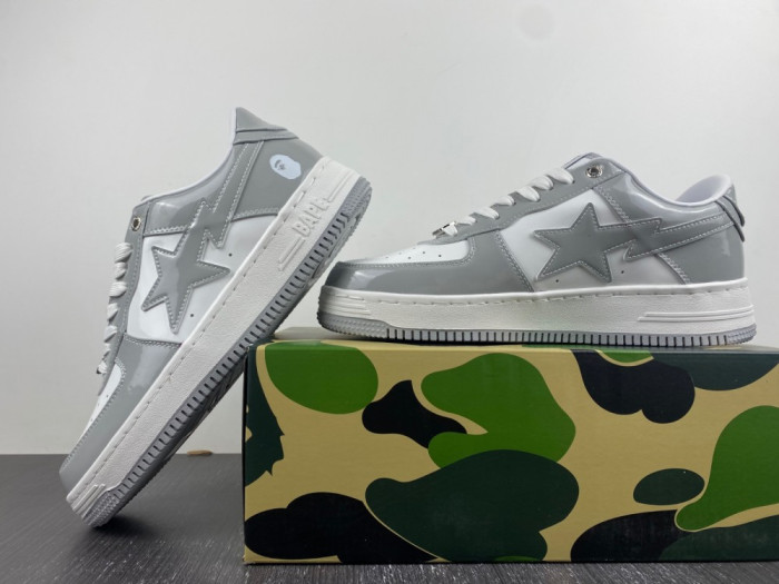 Onekick A Bathing Ape Bape Sta white and grey