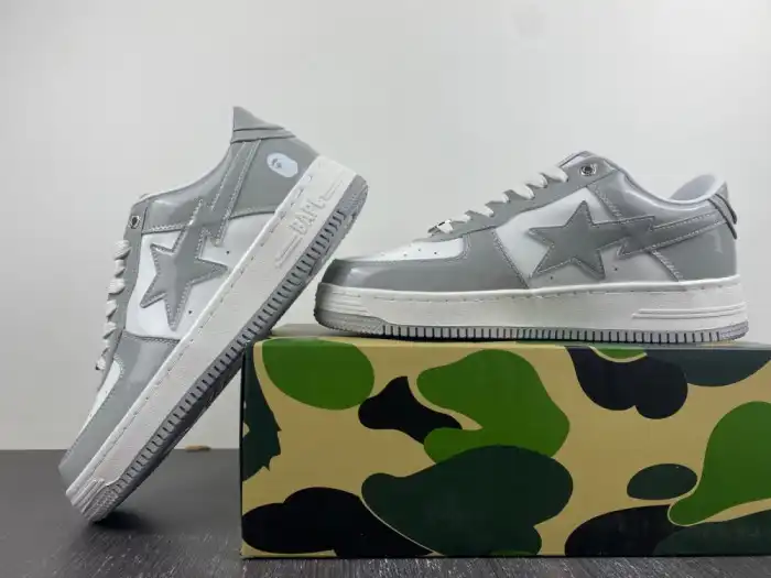 Cheap A Bathing Ape Bape Sta white and grey