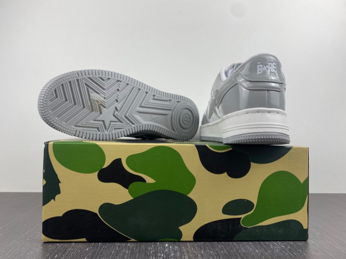 Onekick A Bathing Ape Bape Sta white and grey