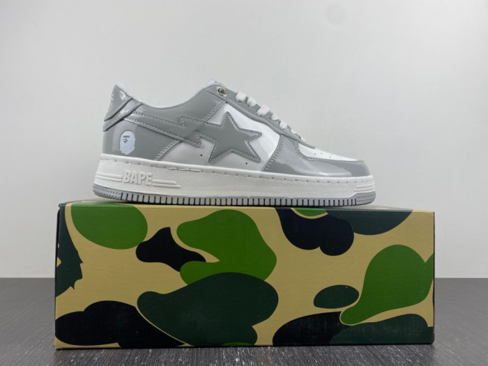 Onekick A Bathing Ape Bape Sta white and grey