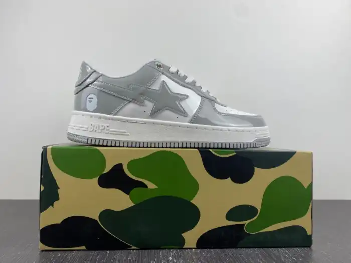 A Bathing Ape Bape Sta white and grey