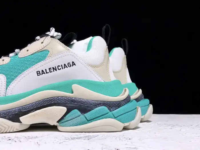 Rep Onekick Balencaiga Triple S White Grey Turquoise (W) 524039 W09OH 3005