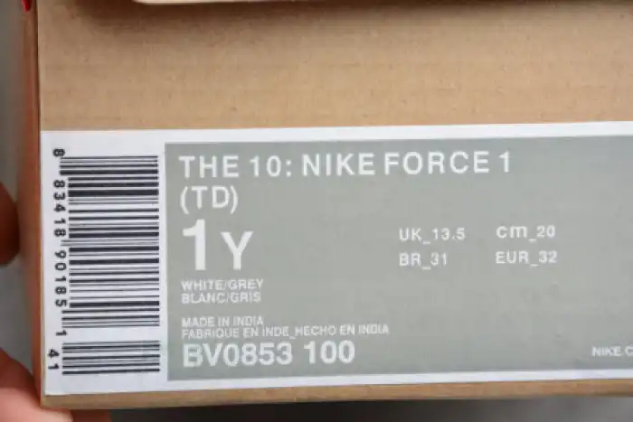 Rep NIKE AIR FORCE 1 LOW OFF-WHITE WHITE(TD) BV0853-100