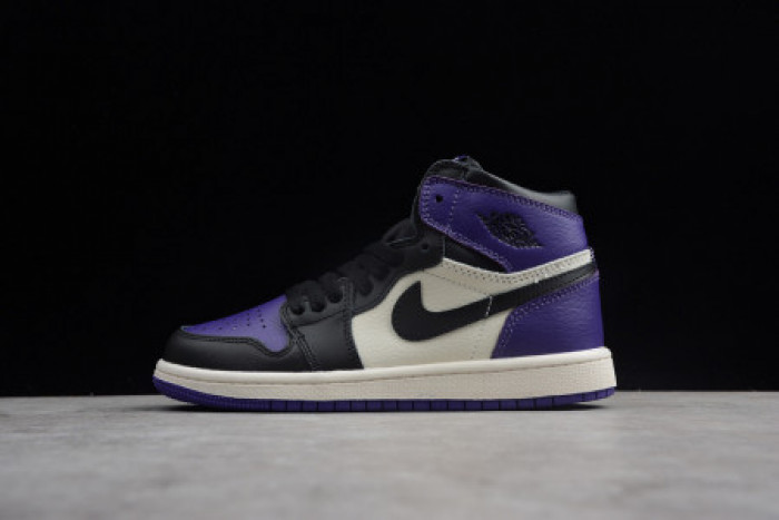 KIDS AIR JORDAN 1 RETRO HIGH OG 'COURT PURPLE' 555088-501