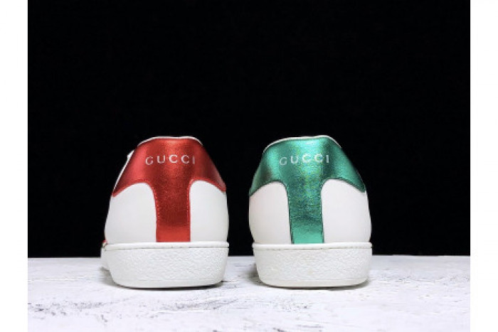 GUCC ACE EMBROIDERED LOW-TOP SNEAKER WHITE WITH LOGO