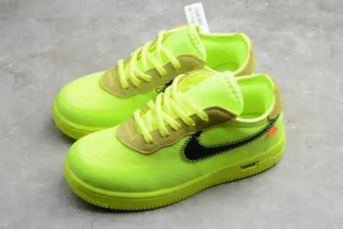 Rep AIR FORCE 1 TD X OFF WHITE VOLT HYPER JADE CONE TODDLER BV0853-700