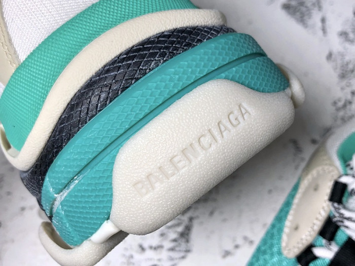 Balencaiga Triple S White Grey Turquoise (W) 524039 W09OH 3005