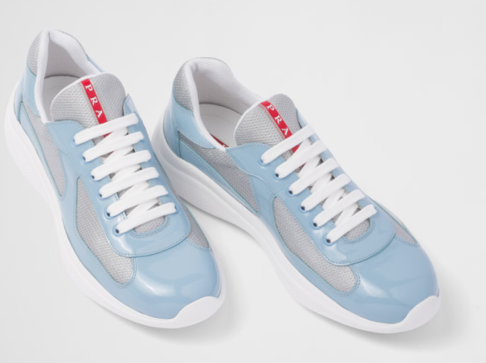 Onekick Patent leather and technical fabric Prada America's Cup sneakers