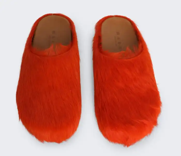 Fussbet Sabot calf-hair slippers