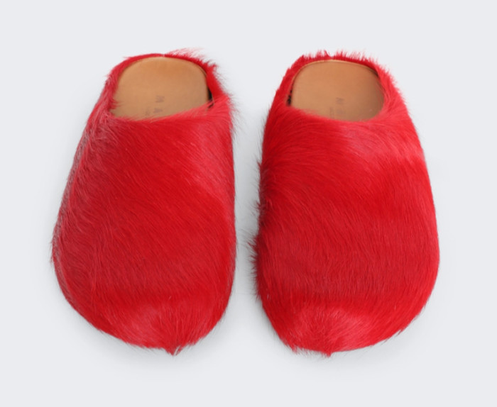 Onekick Fussbet Sabot calf-hair slippers