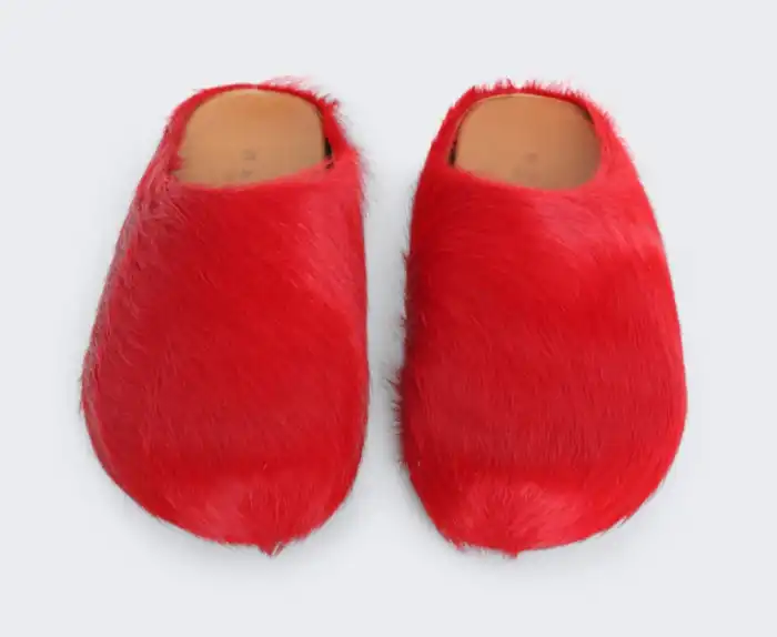 Fussbet Sabot calf-hair slippers