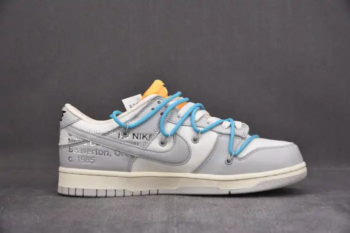 Rep OFF-WHITE X NIKE SB DUNK LOW OW WHITE GREY BLUE DM1602-115