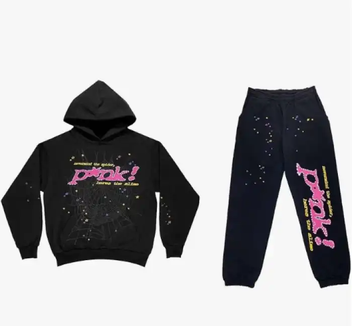 Men's Sp5der Print Tracksuit Two Piece Set