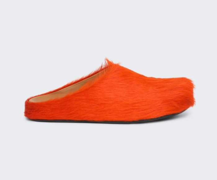 Fussbet Sabot calf-hair slippers