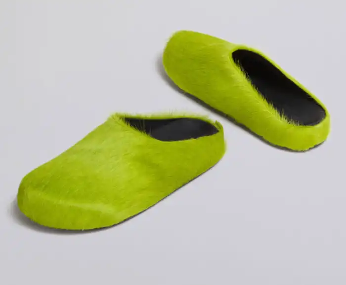 Fussbet Sabot calf-hair slippers