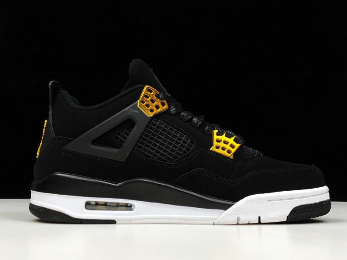 Air Jordan 4 Royalty Black Metallic Gold-White 308497-032