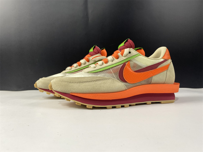 Onekick Nike LDWaffle CLOT sacai Net Orange Blaze DH1347-100