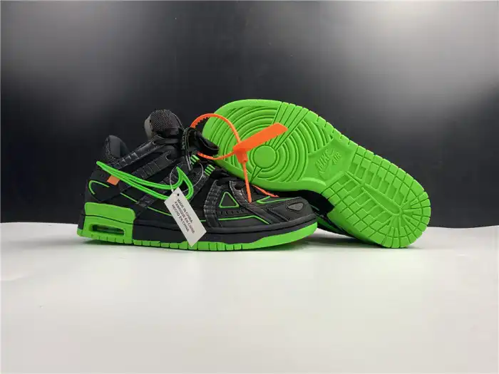 Rep OFF WHITE NIKE AIR RUBBER DUNK GREEN STRIKE