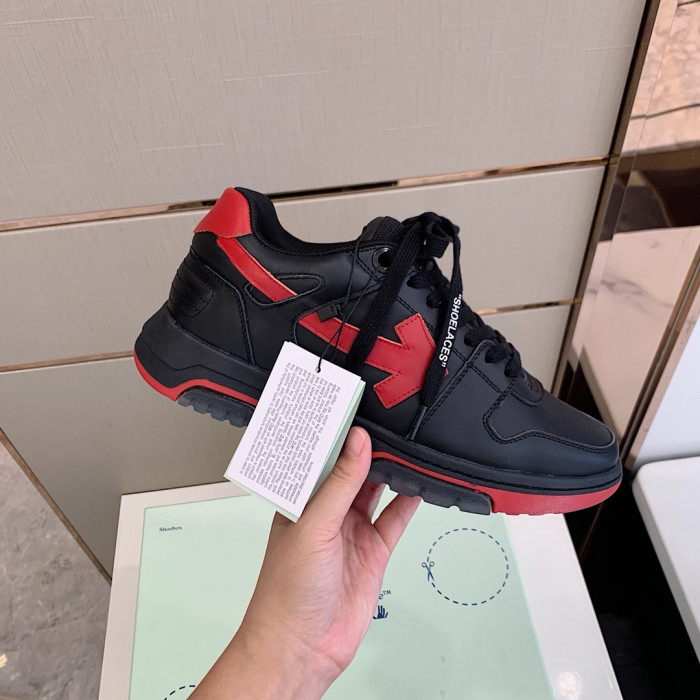 Onekick OFF WHITETM C O VIRGIL ABLOH OUT OF OFFICE LOW-TOP LEATHER SNEAKERS "OOO"