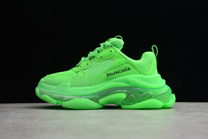 BLCG Triple S Neon Green Clear Sole 544351 W09OL 3801