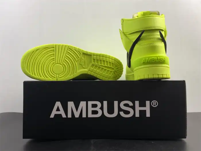 Rep Nike Dunk High AMBUSH Flash Lime CU7544-300