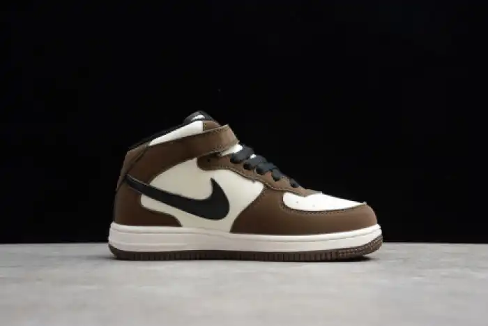 Cheap KIDS NIKE AIR FORCE 1 MID 07 X TRAVIS SCOTT BEIGE BROWN 314197-168