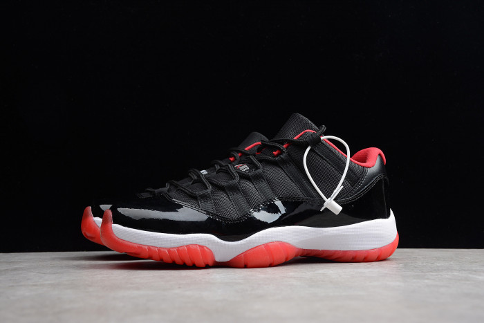 Air Jordan 11 Retro Low "Bred" Black  Red mens 528895-012