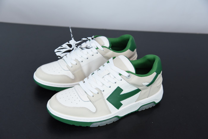 Onekick OFF WHITETM C O VIRGIL ABLOH OUT OF OFFICE LOW-TOP LEATHER SNEAKERS "OOO"