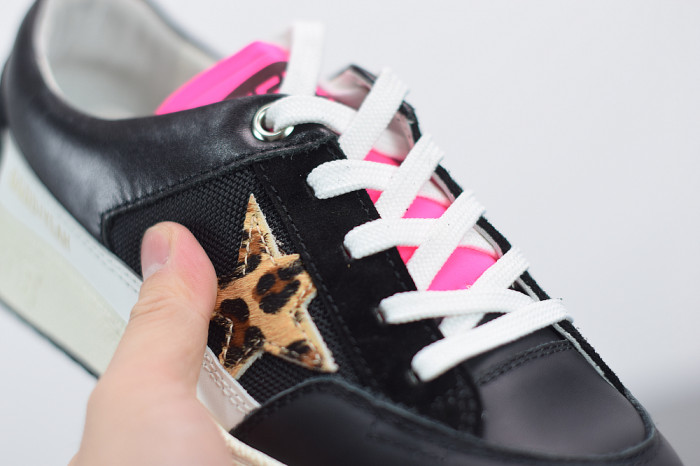 GGD Womens fuchsia and leopard-print Yeah sneakers