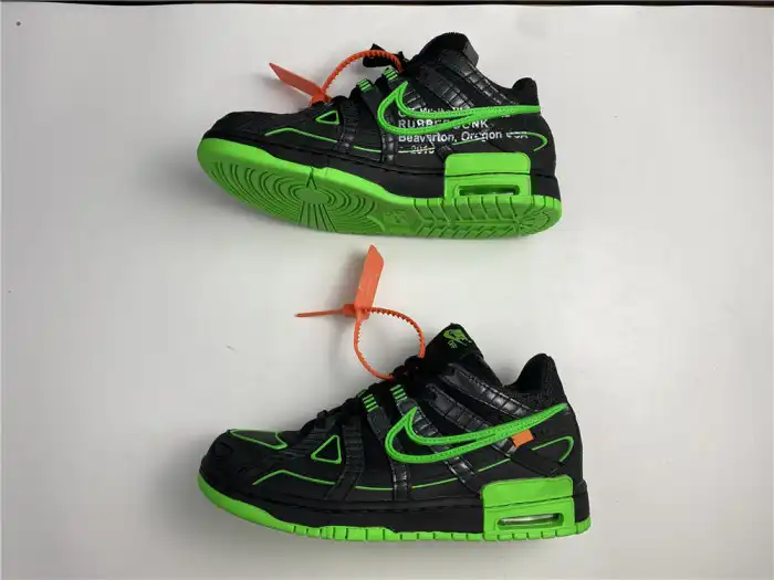 Rep OFF WHITE NIKE AIR RUBBER DUNK GREEN STRIKE