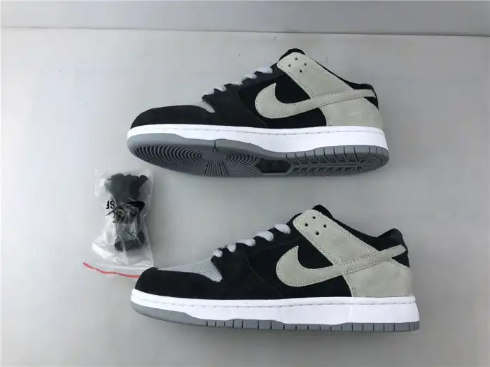 Cheap Nike Sb Zoom Dunk Low Pro Black Wolf Grey-White-White 854866-001