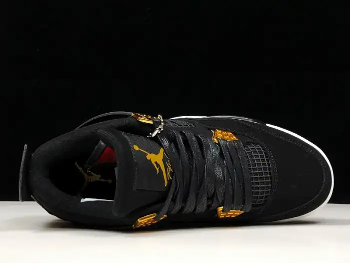 Air Jordan 4 Royalty Black Metallic Gold-White 308497-032