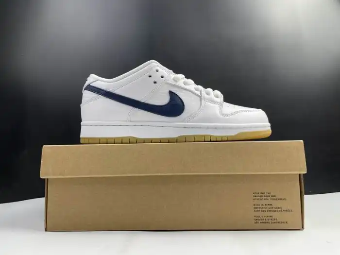 Cheap Nike SB Dunk Low Orange Label White Navy CZ2249-100