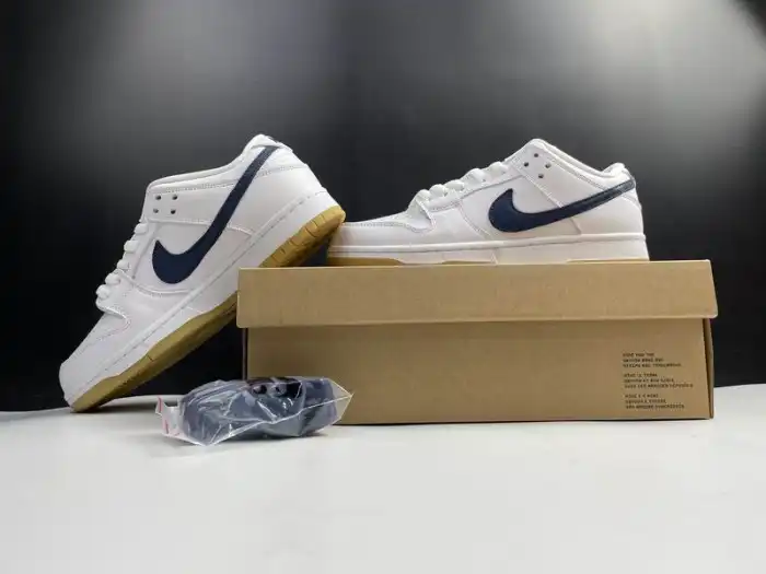 Cheap Nike SB Dunk Low Orange Label White Navy CZ2249-100