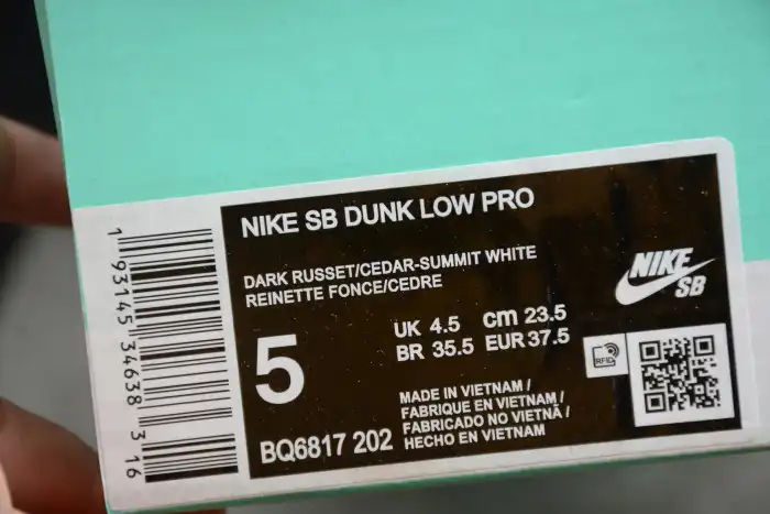 Cheap Nike SB Dunk Low Pro Dark Russet Cedar BQ6817-202