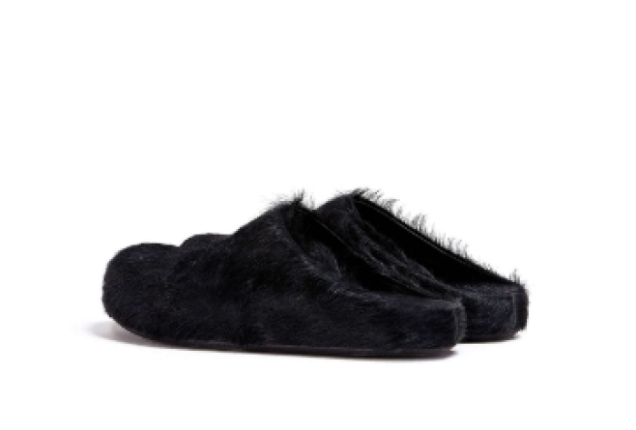 Fussbet Sabot calf-hair slippers