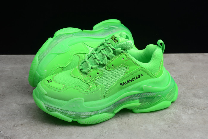 BLCG Triple S Neon Green Clear Sole 544351 W09OL 3801