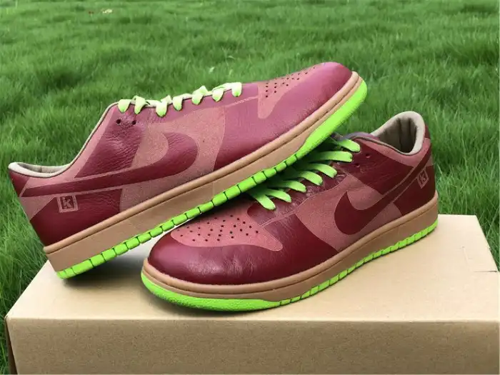 Rep Nike Dunk Low 1-Piece Laser Varsity Red Chartreuse 311611-661