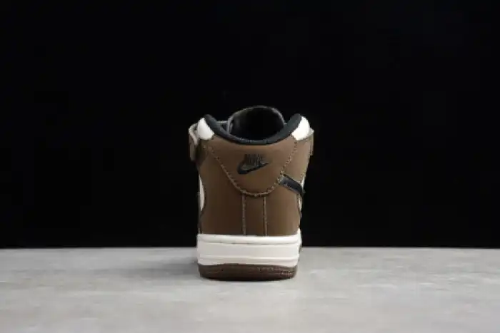 KIDS NIKE AIR FORCE 1 MID 07 X TRAVIS SCOTT BEIGE BROWN 314197-168