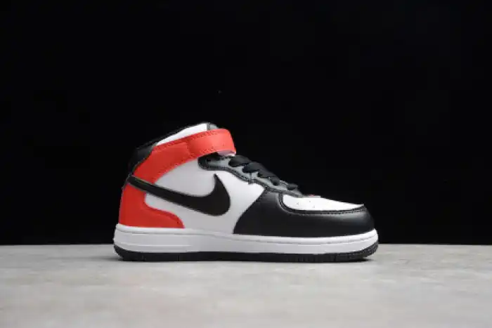 Rep KIDS NIKE AIR FORCE 1 MID 07 X TRAVIS SCOTT WHITE BLACK RED 314197-016