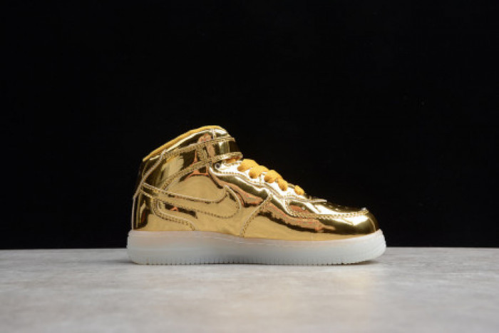 Onekick KIDS NIKE AIR FORCE 1 MID WB METALLIC GOLD 314197-8100