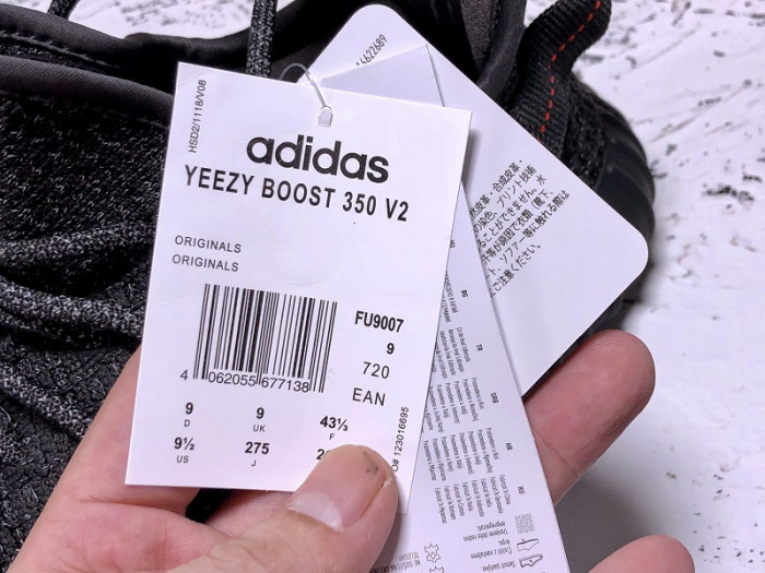 Adidas Yeezy Boost 350 V2 Static Black (Reflective) - FU9007