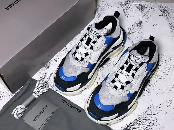 Cheap BLCG Triple S Black Blue 536737 W09OH 1007