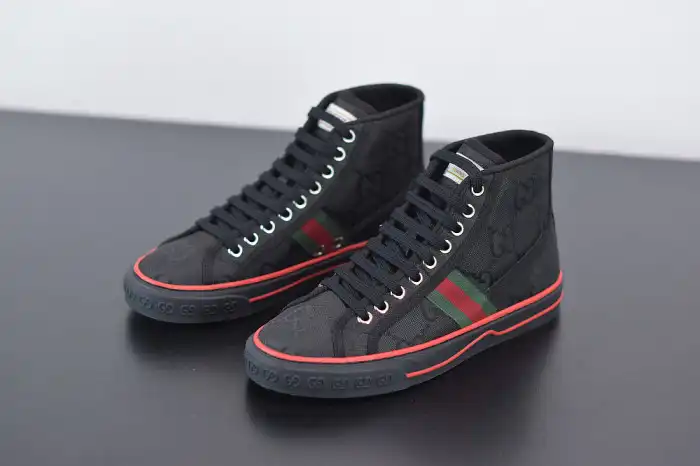 Rep GUCC Tennis 1977 Print Sneaker BLACK 553385 DOPEO 1977