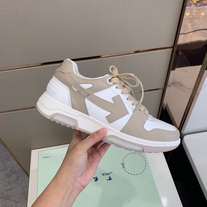 Onekick OFF WHITETM C O VIRGIL ABLOH OUT OF OFFICE LOW-TOP LEATHER SNEAKERS "OOO"