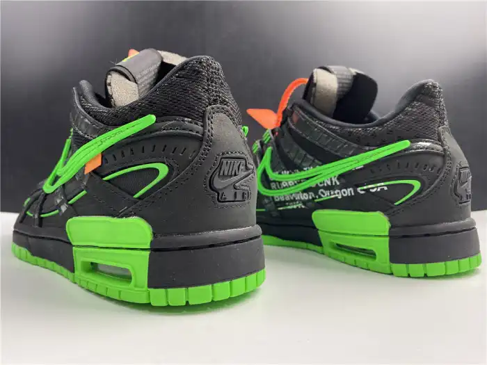 Rep OFF WHITE NIKE AIR RUBBER DUNK GREEN STRIKE