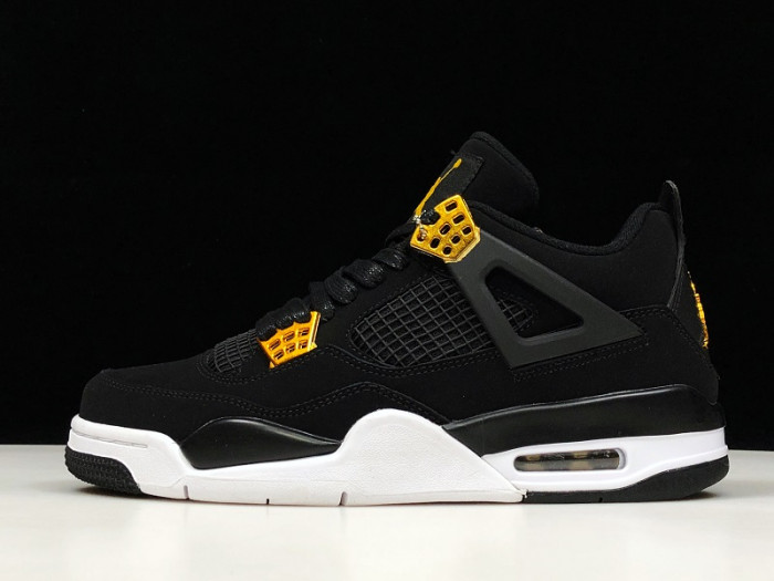 Air Jordan 4 Royalty Black Metallic Gold-White 308497-032