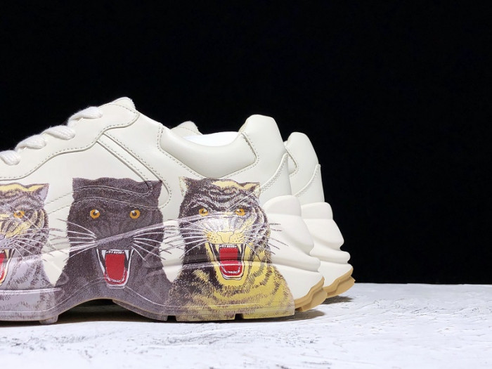 Onekick GUCC Rhyton Leather Sneaker With Tigers 576050 DRW00 9014