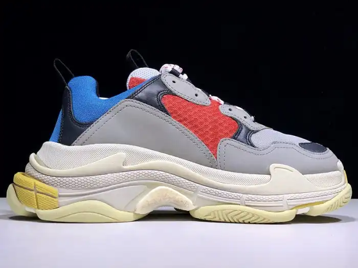 Cheap BLCG Triple S Grey Red Blue (2018 Reissue) 533883 W0902 4365