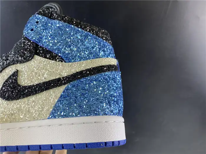 Rep FRAGMENT DESIGN X AIR JORDAN 1 GLITTER CK5566-400